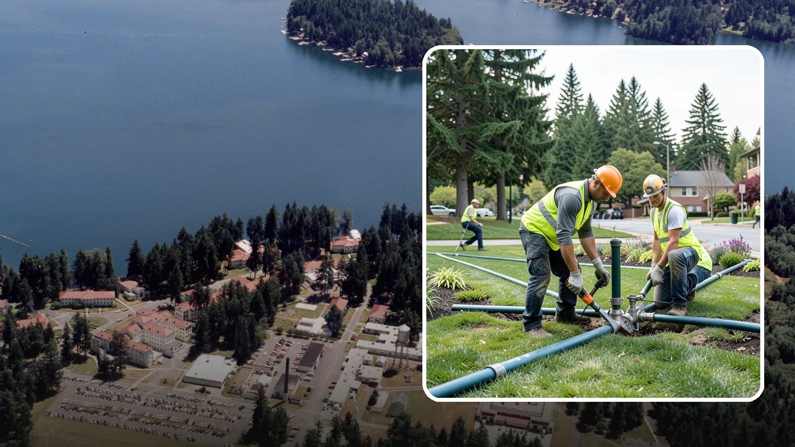 Municipal Irrigation Repair in Lakewood, Pierce County, WA - We diagnose and repair failed heads, valves, controllers, and mainlines to restore public irrigation systems for Western...