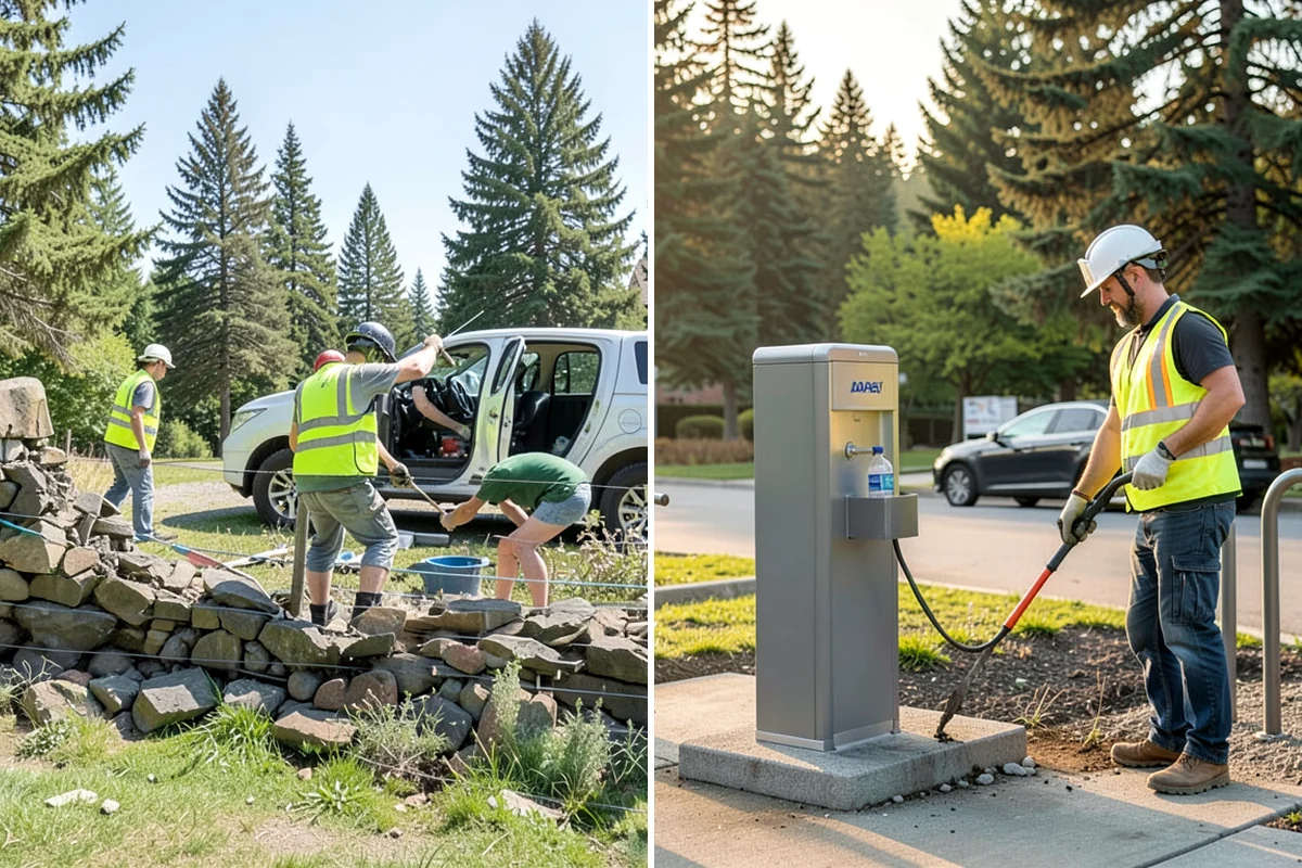 Municipal Irrigation Repair in Lakewood, Pierce County, WA - We inspect the system and pinpoint failed components