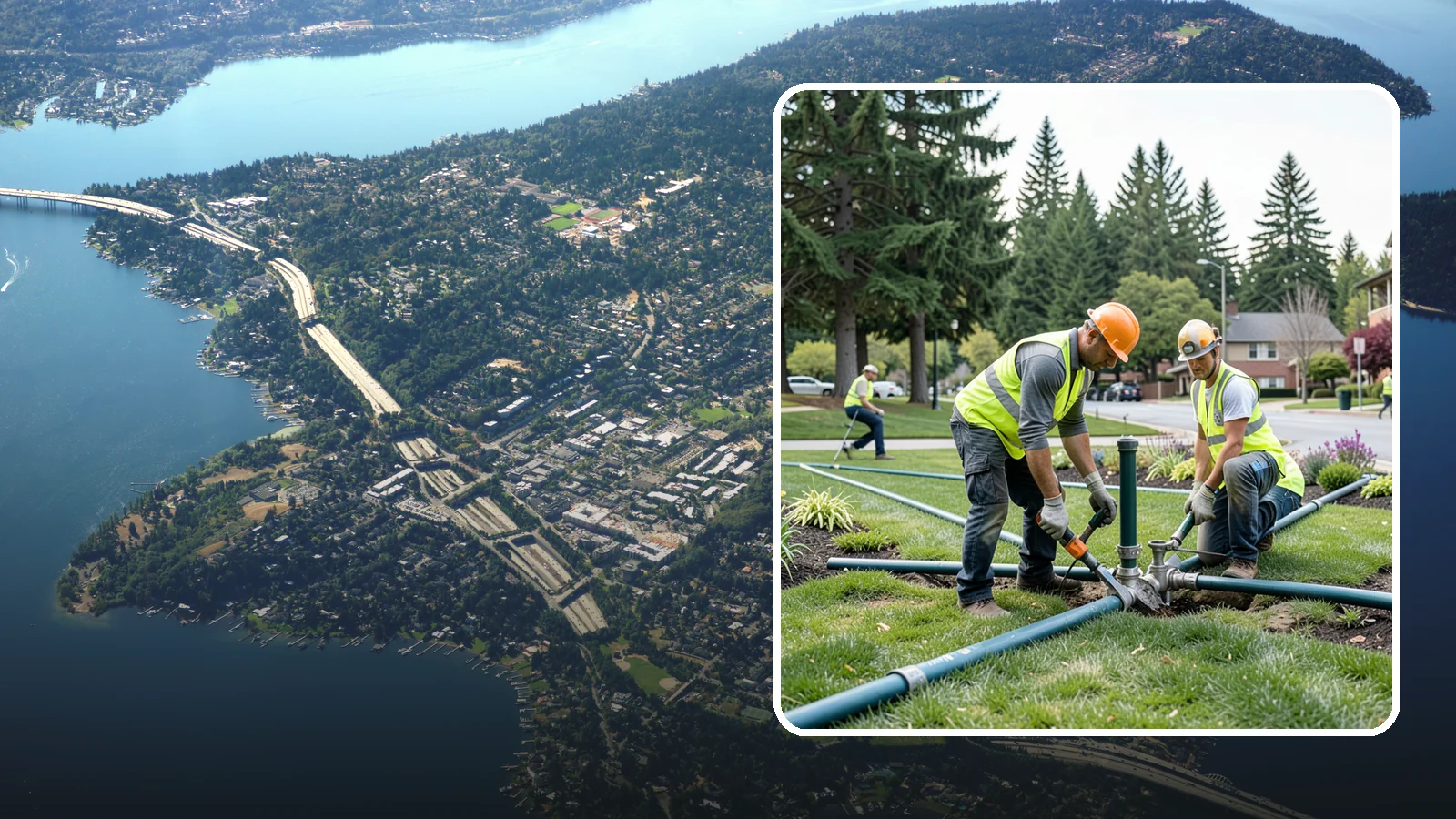 Municipal Irrigation Repair in Mercer Island, King County, WA - We diagnose and repair failed heads, valves, controllers, and mainlines to restore public irrigation systems for Western...