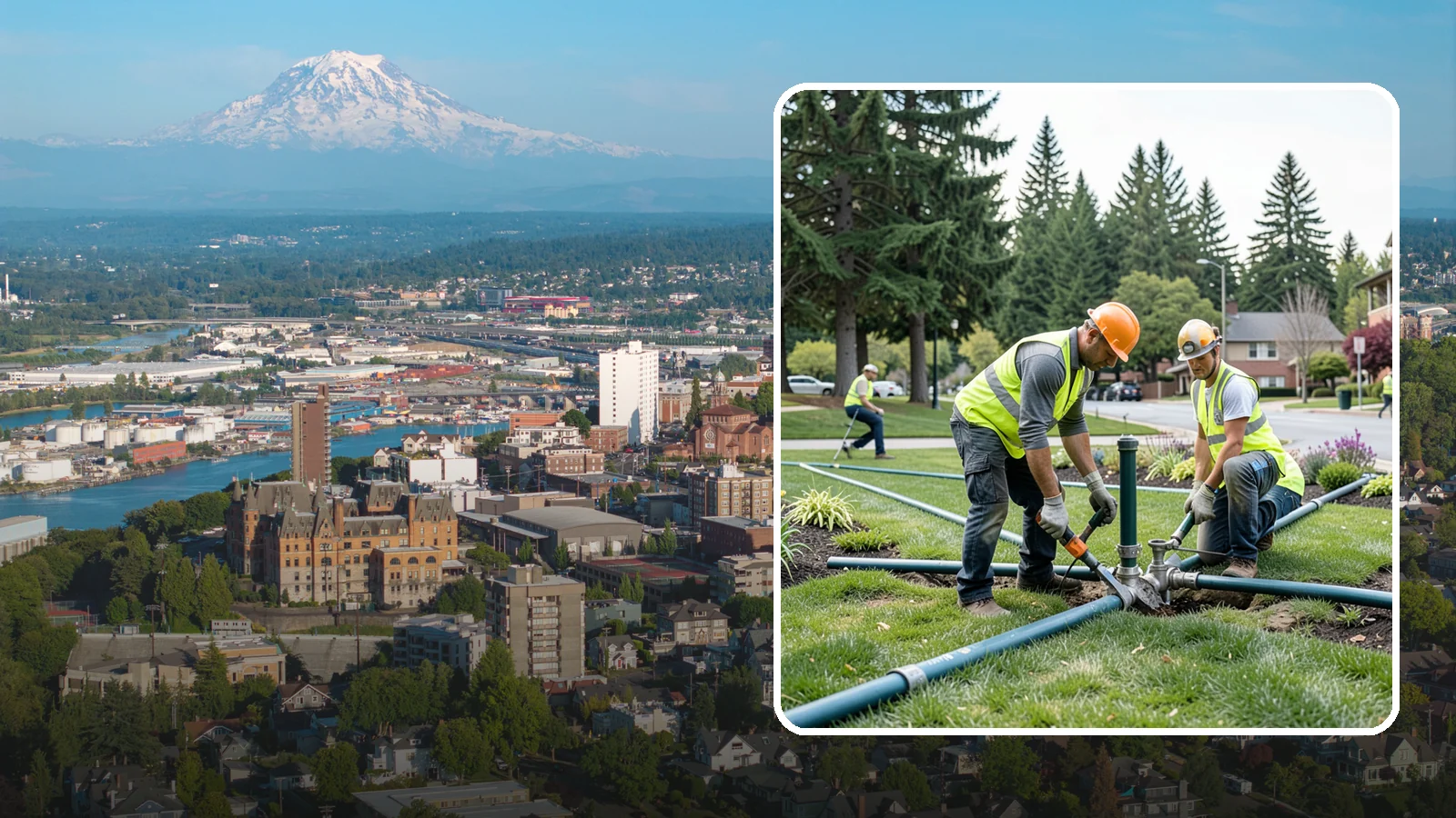 Municipal Irrigation Repair in Tacoma, Pierce County, WA - We diagnose and repair failed heads, valves, controllers, and mainlines to restore public irrigation systems for Western...