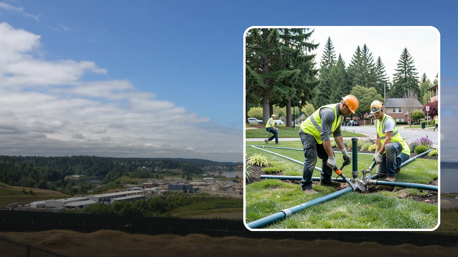 Municipal Irrigation Repair in University Place, Pierce County, WA - We diagnose and repair failed heads, valves, controllers, and mainlines to restore public irrigation systems for Western...