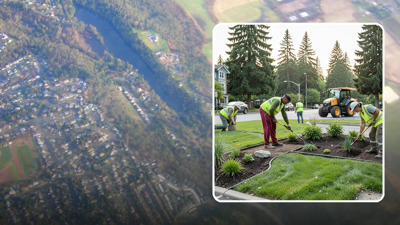 Municipal Landscape Installation in Algona, King County, WA - We build new public landscapes, from plantings and beds to irrigation and hardscape edging, for Western Washington capital and...