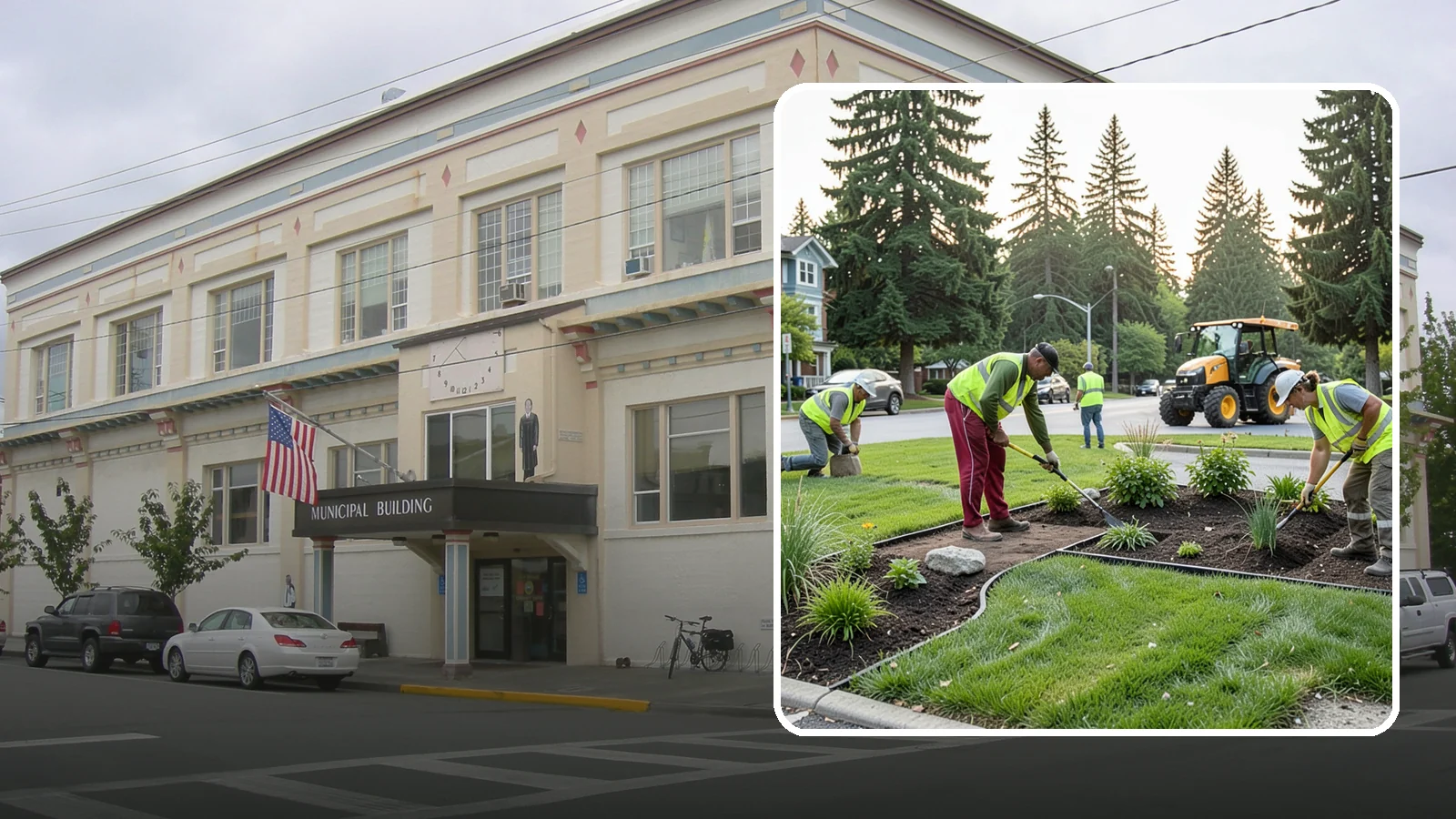 Municipal Landscape Installation in Anacortes, Skagit County, WA - We build new public landscapes, from plantings and beds to irrigation and hardscape edging, for Western Washington capital and...