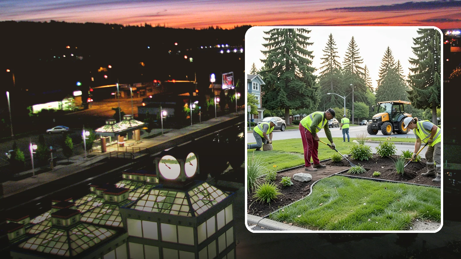 Municipal Landscape Installation in Auburn, King County, WA - We build new public landscapes, from plantings and beds to irrigation and hardscape edging, for Western Washington capital and...