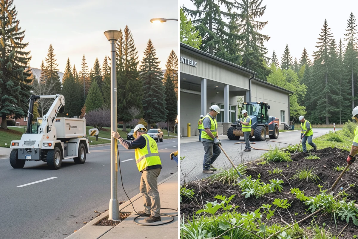 Municipal Landscape Installation in Auburn, King County, WA - We review plans and specifications and confirm the plant and material schedule