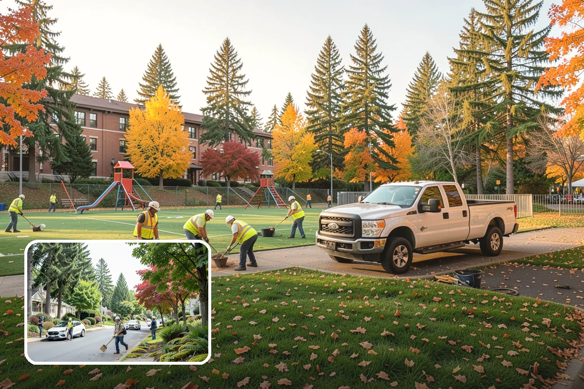 Municipal Landscape Installation in Beaux Arts Village, King County, WA - Turnkey installation coordinates plants, soil, and irrigation under one contract