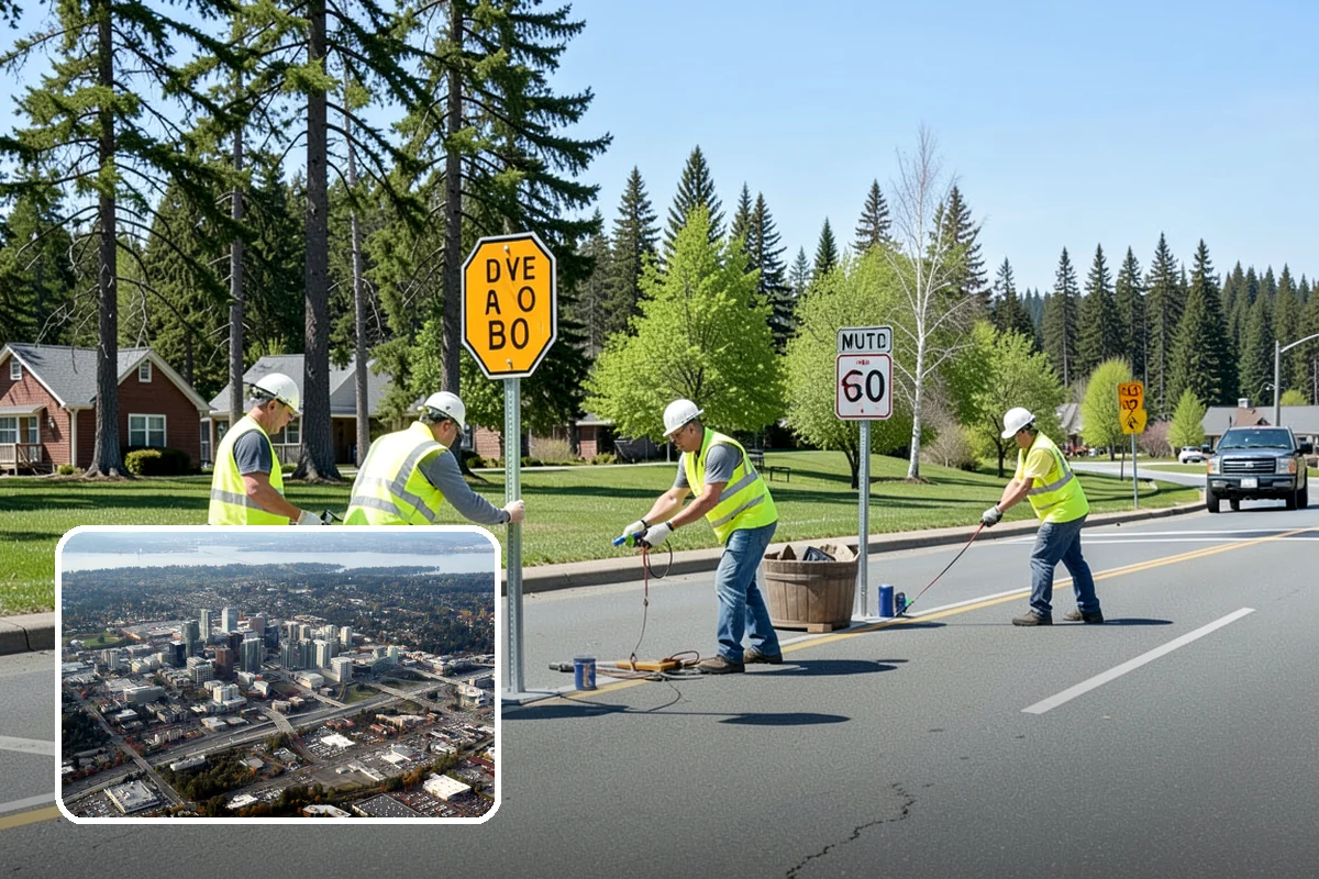 Municipal Landscape Installation in Bellevue, King County, WA - Turnkey installation coordinates plants, soil, and irrigation under one contract