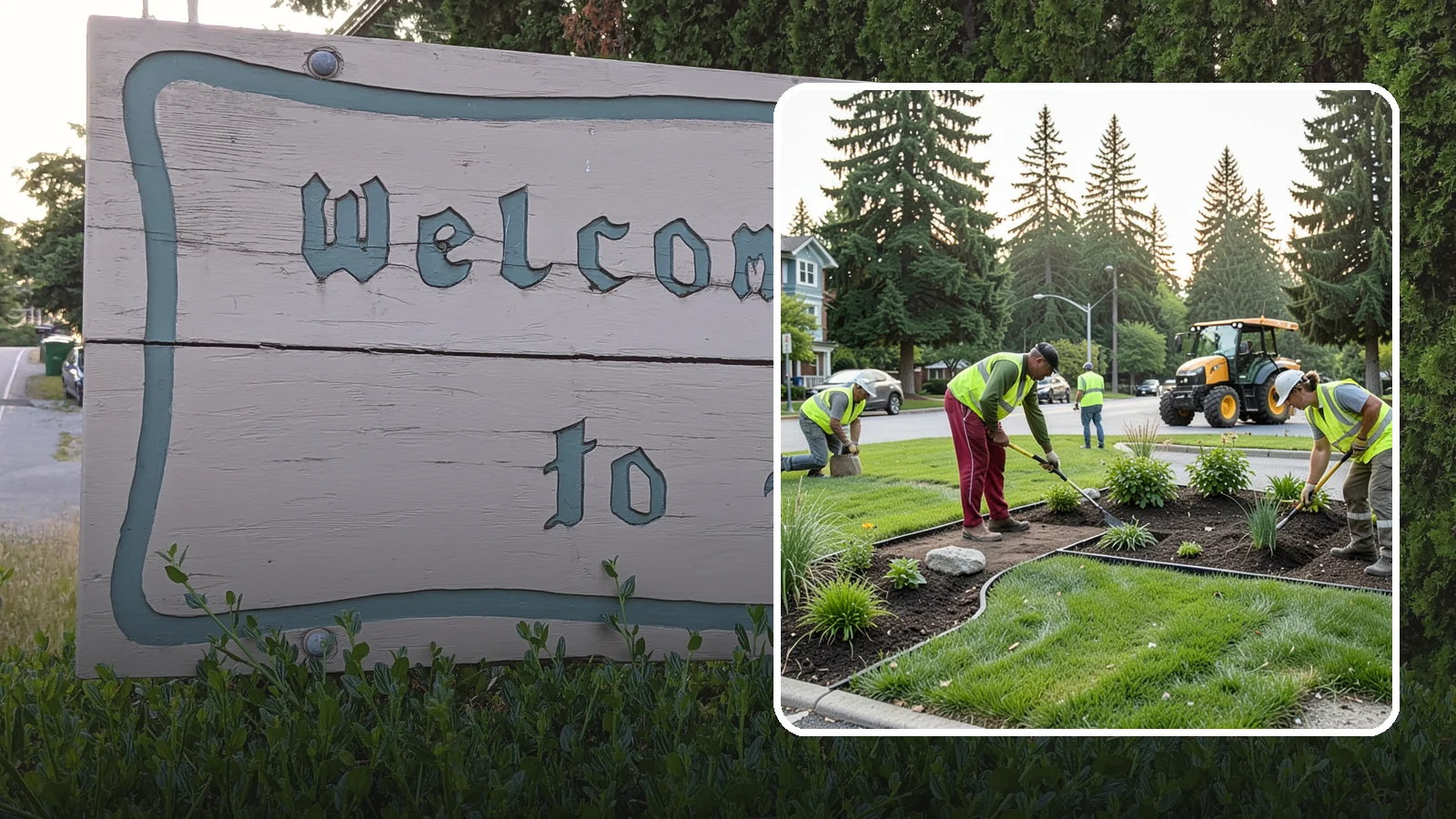 Municipal Landscape Installation in Brier, Snohomish County, WA - We build new public landscapes, from plantings and beds to irrigation and hardscape edging, for Western Washington capital and...