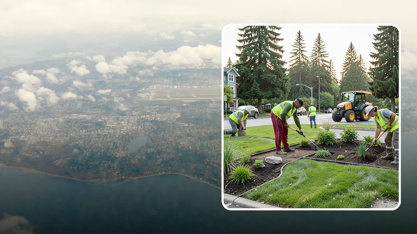 Municipal Landscape Installation in Burien, King County, WA - We build new public landscapes, from plantings and beds to irrigation and hardscape edging, for Western Washington capital and...