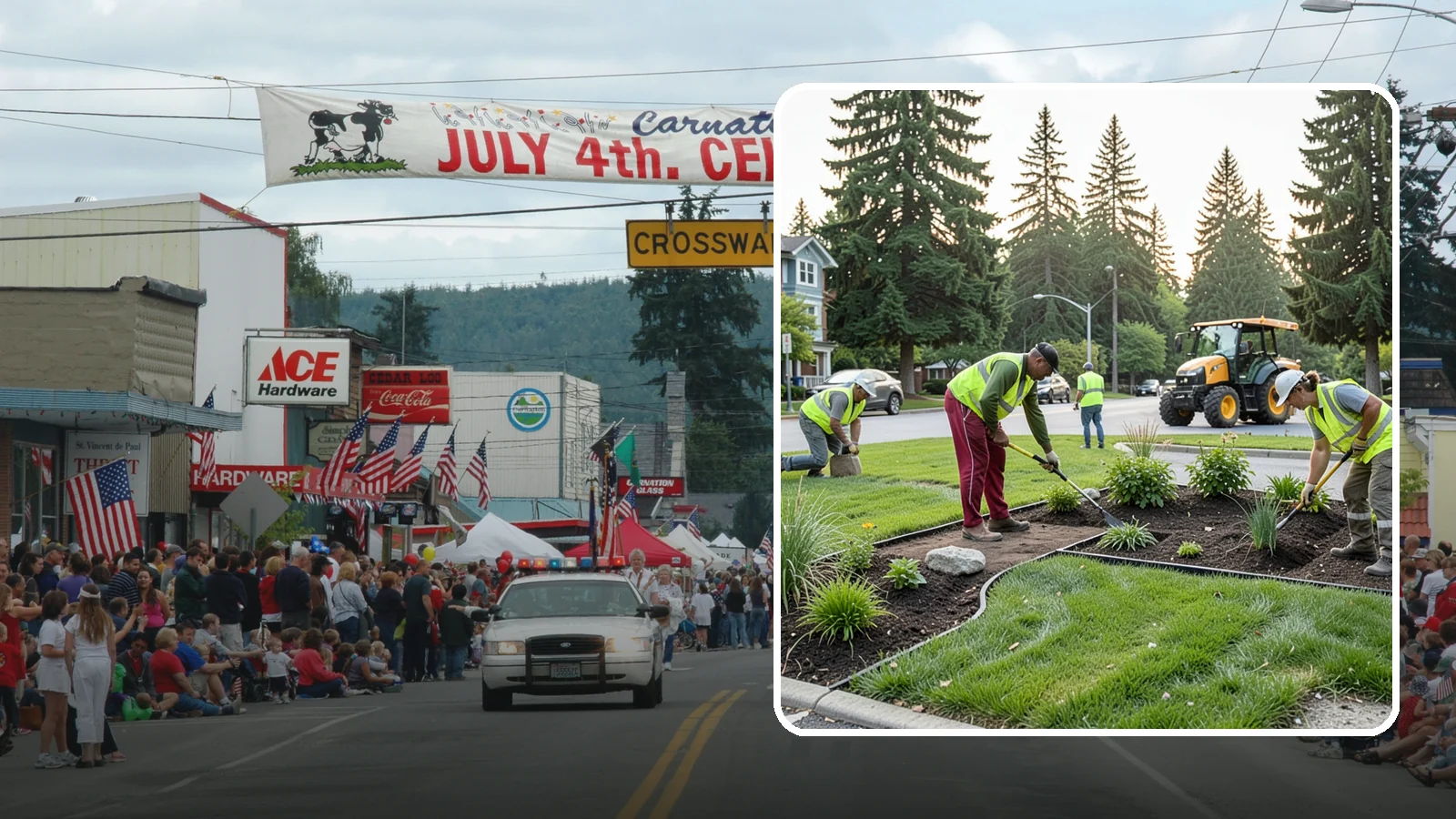 Municipal Landscape Installation in Carnation, King County, WA - We build new public landscapes, from plantings and beds to irrigation and hardscape edging, for Western Washington capital and...