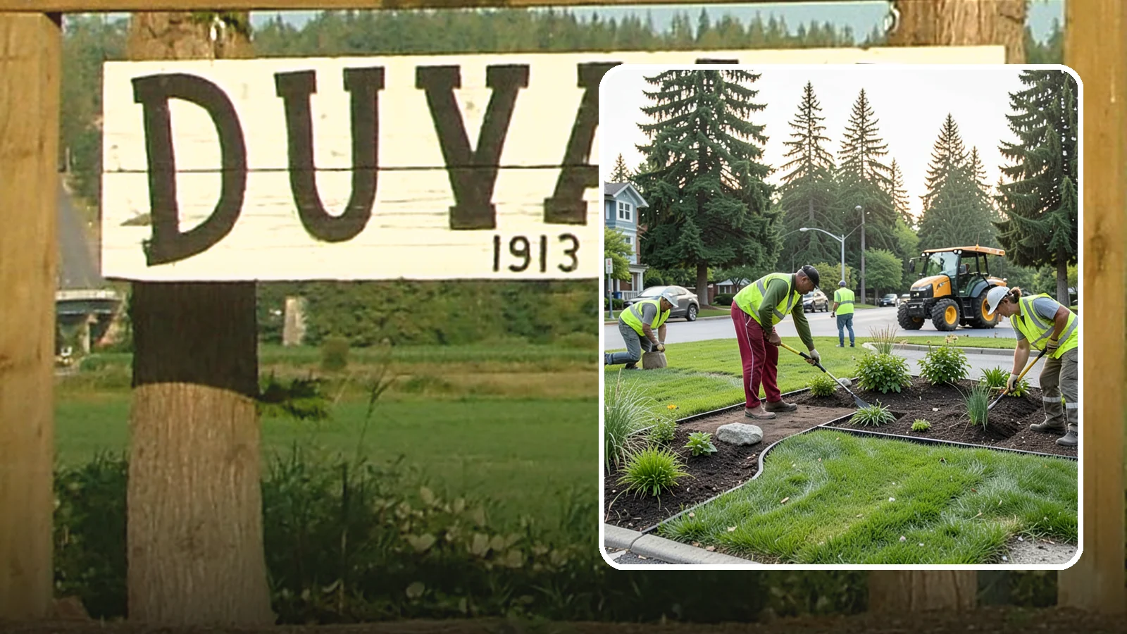 Municipal Landscape Installation in Duvall, King County, WA - We build new public landscapes, from plantings and beds to irrigation and hardscape edging, for Western Washington capital and...