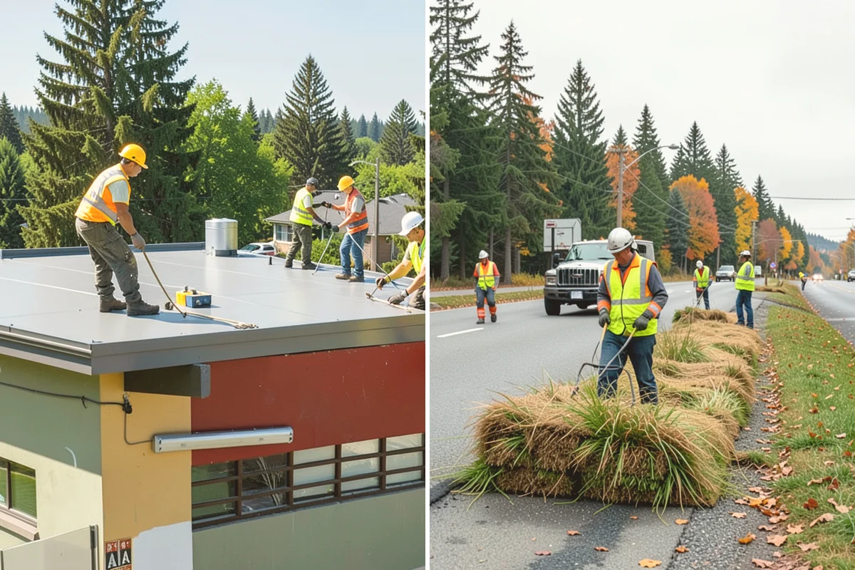 Municipal Landscape Installation in Fife, Pierce County, WA - We review plans and specifications and confirm the plant and material schedule
