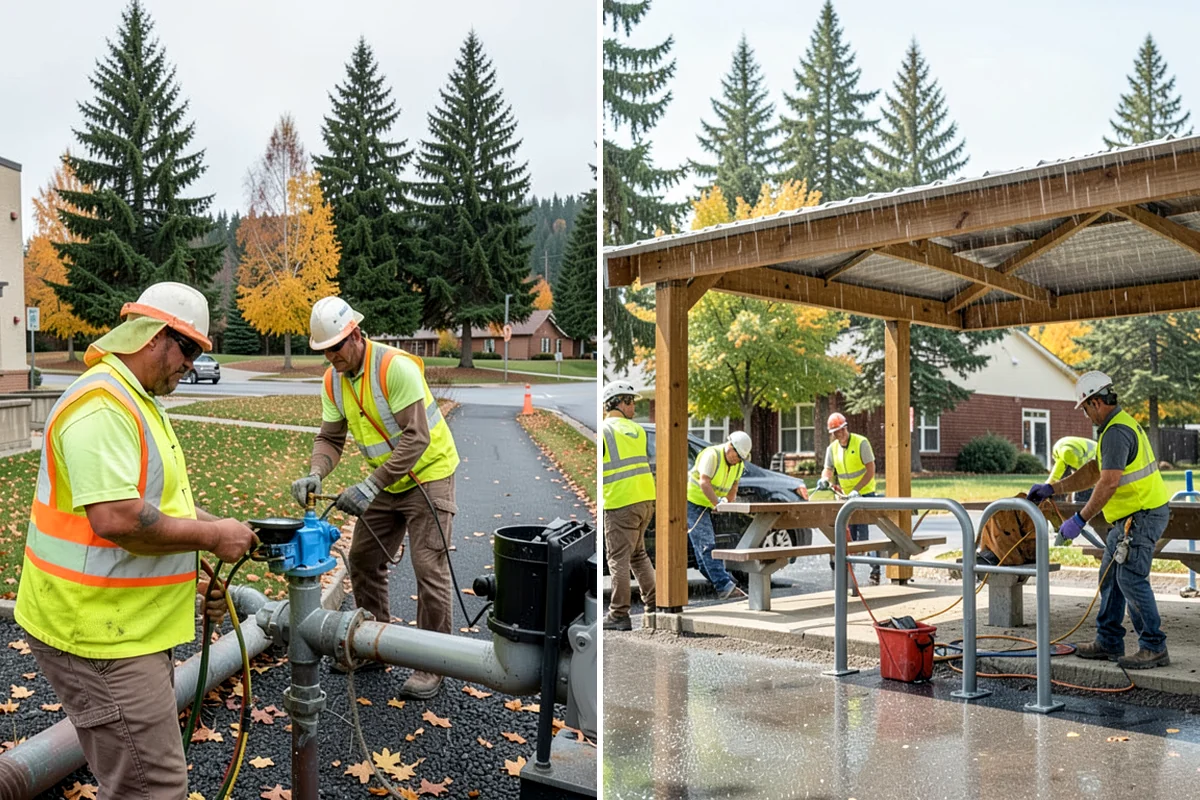 Municipal Landscape Installation in Gig Harbor, Pierce County, WA - We review plans and specifications and confirm the plant and material schedule