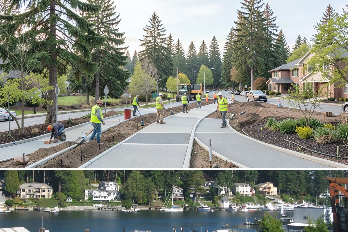 Municipal Landscape Installation in Gig Harbor, Pierce County, WA - Installation is best scheduled for fall or spring to give new plantings a mild establishment window ahead of summer stress.