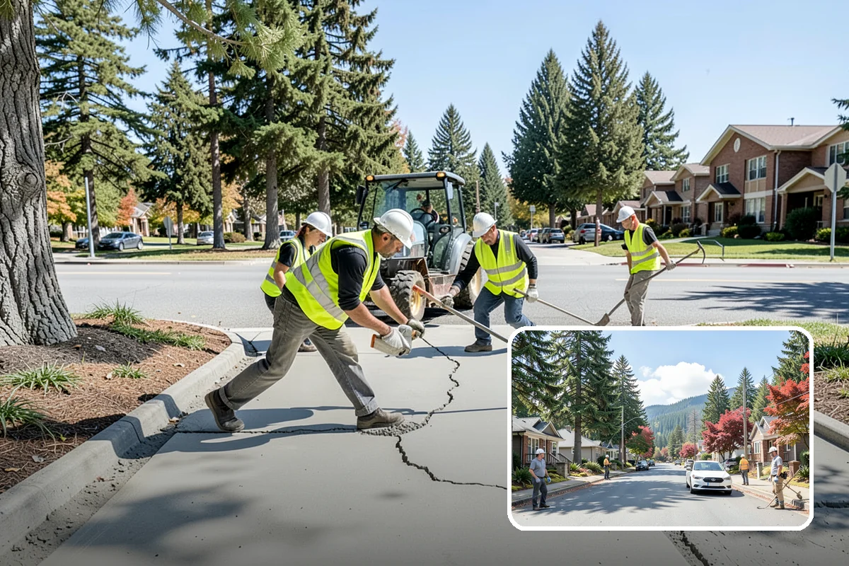 Municipal Landscape Installation in Hunts Point, King County, WA - Turnkey installation coordinates plants, soil, and irrigation under one contract