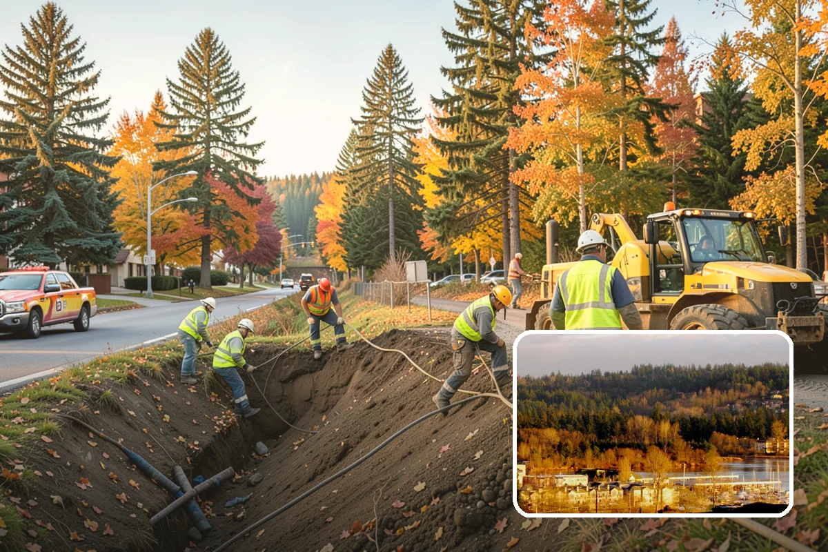 Municipal Landscape Installation in Kenmore, King County, WA - Turnkey installation coordinates plants, soil, and irrigation under one contract