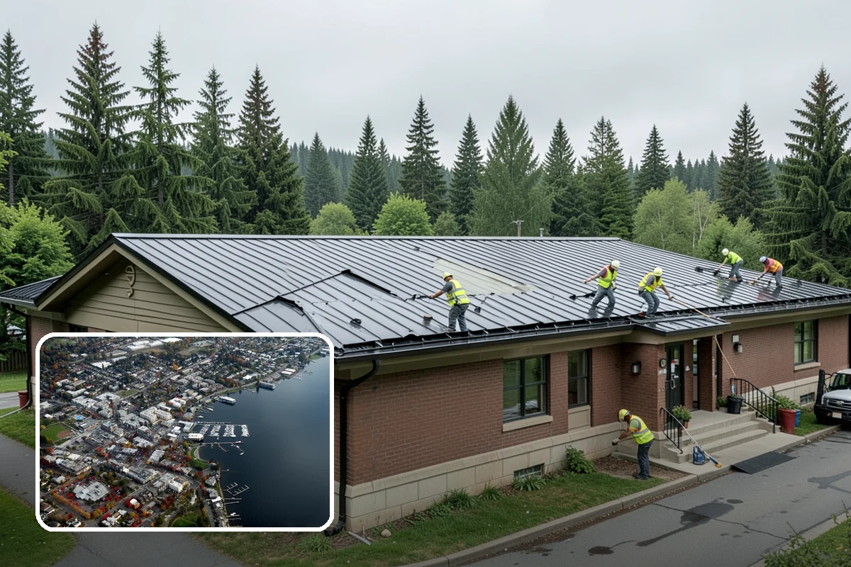 Municipal Landscape Installation in Kirkland, King County, WA - Turnkey installation coordinates plants, soil, and irrigation under one contract