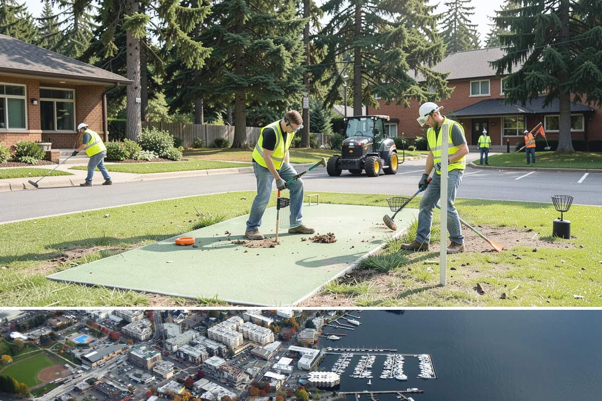 Municipal Landscape Installation in Kirkland, King County, WA - Installation is best scheduled for fall or spring to give new plantings a mild establishment window ahead of summer stress.