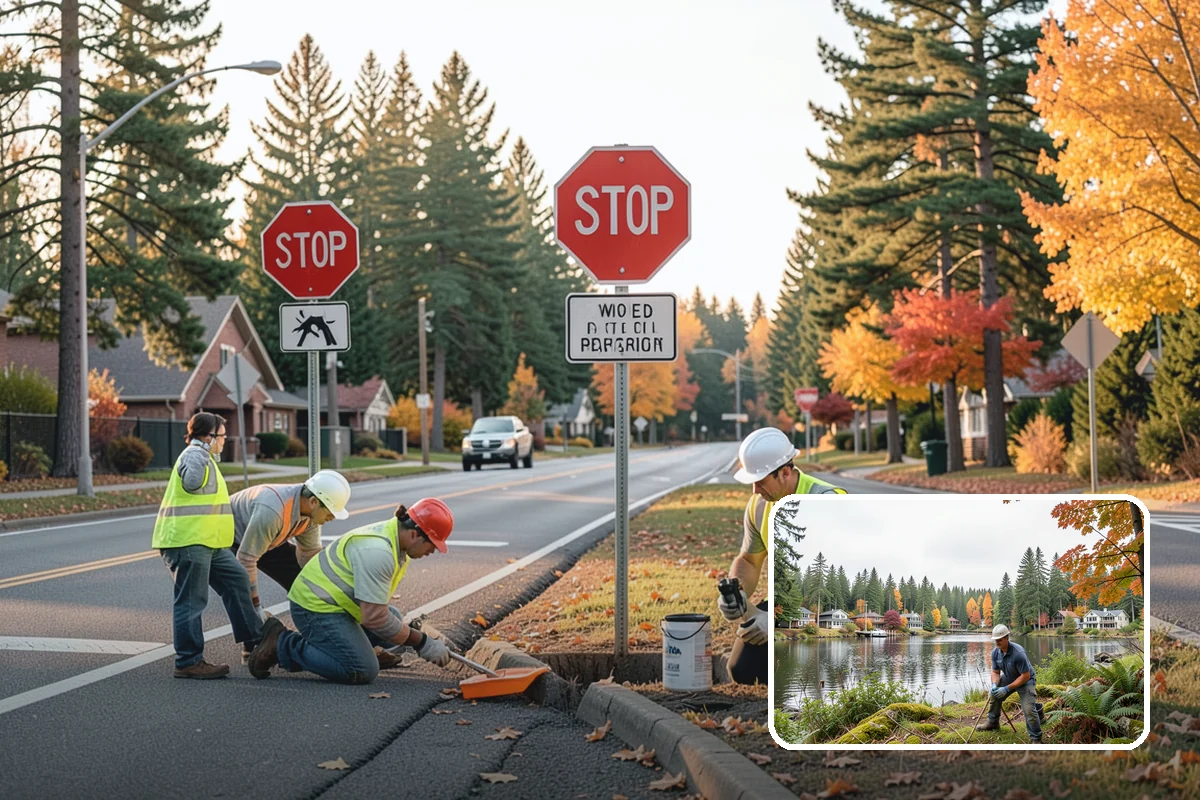 Municipal Landscape Installation in La Conner, Skagit County, WA - Turnkey installation coordinates plants, soil, and irrigation under one contract
