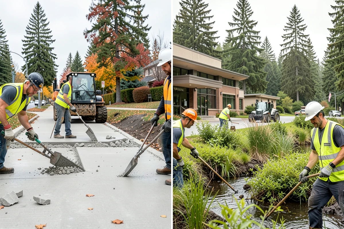 Municipal Landscape Installation in Lyman, Skagit County, WA - We review plans and specifications and confirm the plant and material schedule