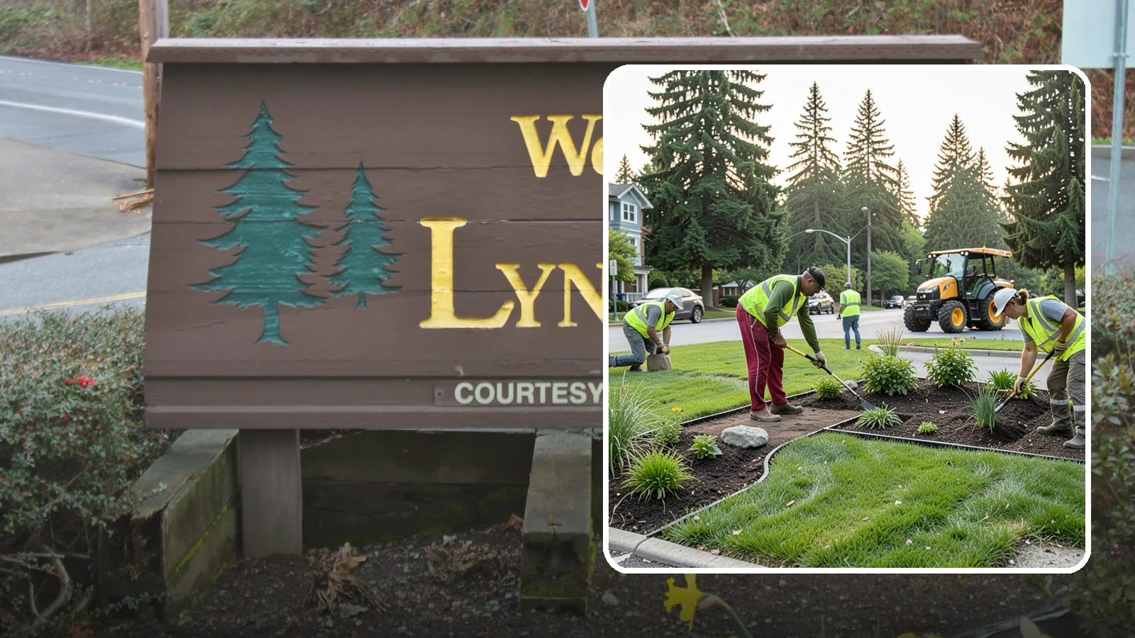 Municipal Landscape Installation in Lynnwood, Snohomish County, WA - We build new public landscapes, from plantings and beds to irrigation and hardscape edging, for Western Washington capital and...