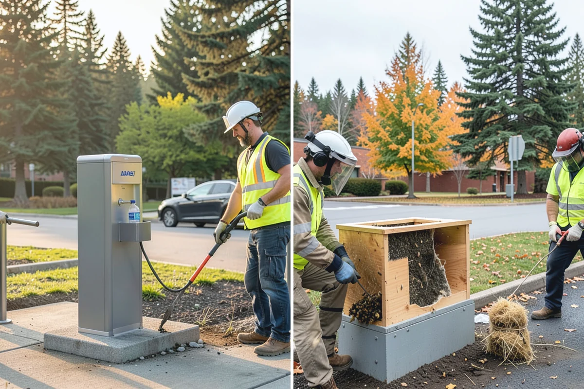Municipal Landscape Installation in Marysville, Snohomish County, WA - We review plans and specifications and confirm the plant and material schedule