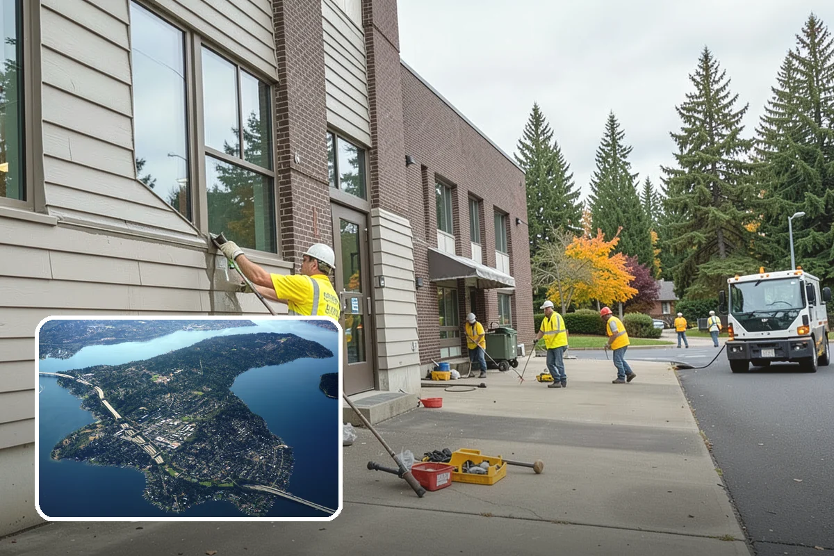 Municipal Landscape Installation in Mercer Island, King County, WA - Turnkey installation coordinates plants, soil, and irrigation under one contract