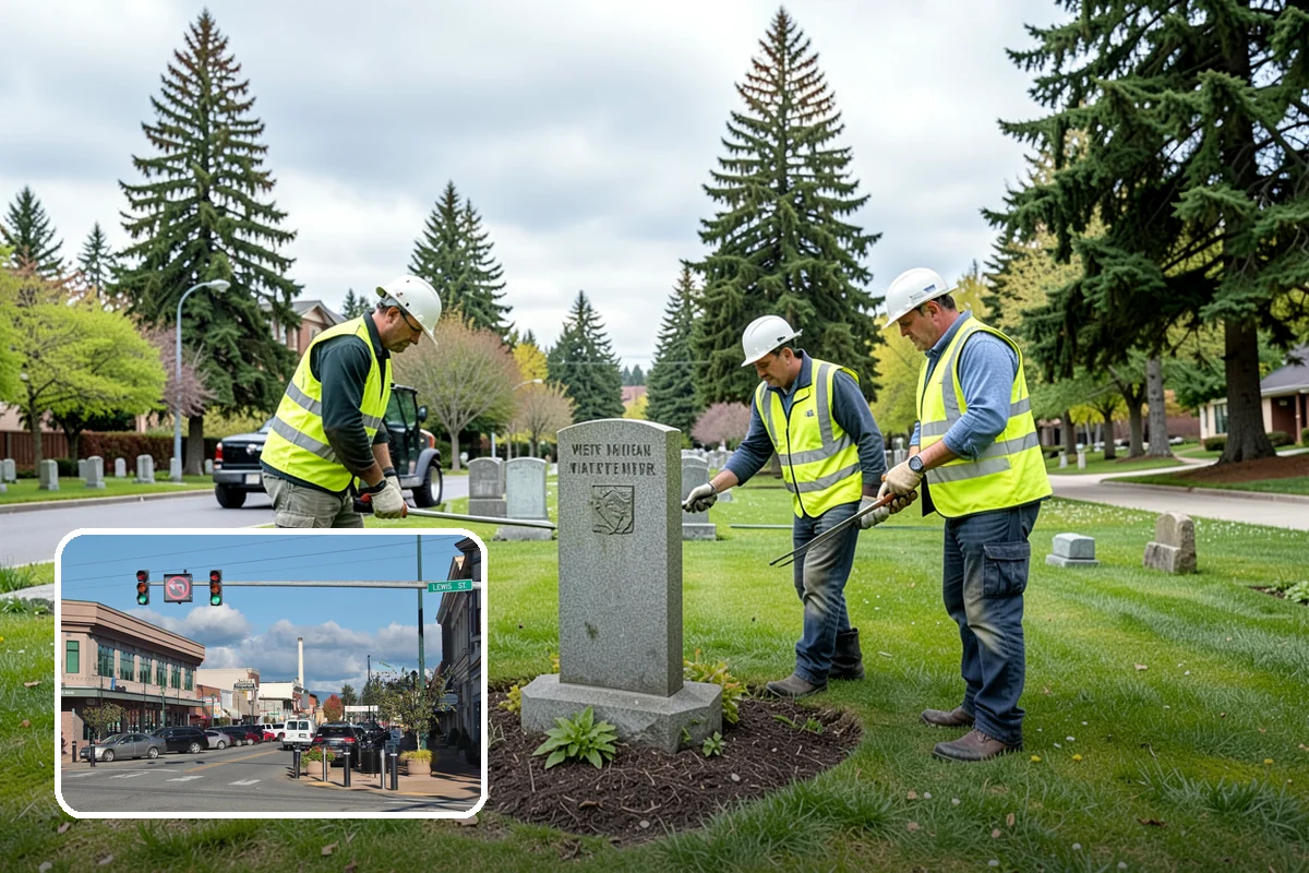 Municipal Landscape Installation in Monroe, Snohomish County, WA - Turnkey installation coordinates plants, soil, and irrigation under one contract