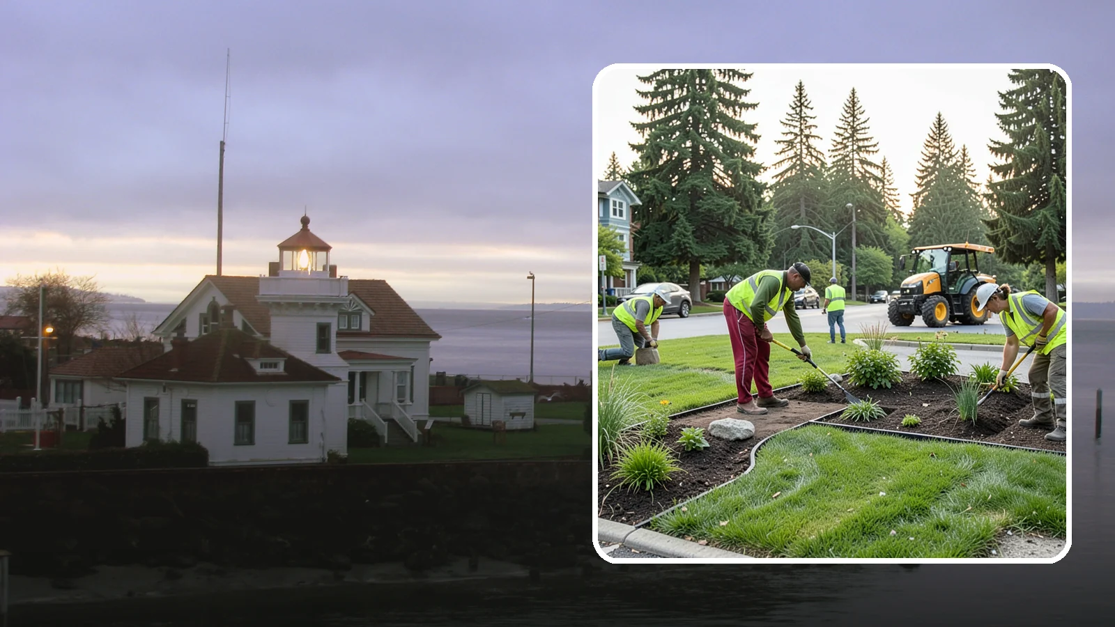 Municipal Landscape Installation in Mukilteo, Snohomish County, WA - We build new public landscapes, from plantings and beds to irrigation and hardscape edging, for Western Washington capital and...