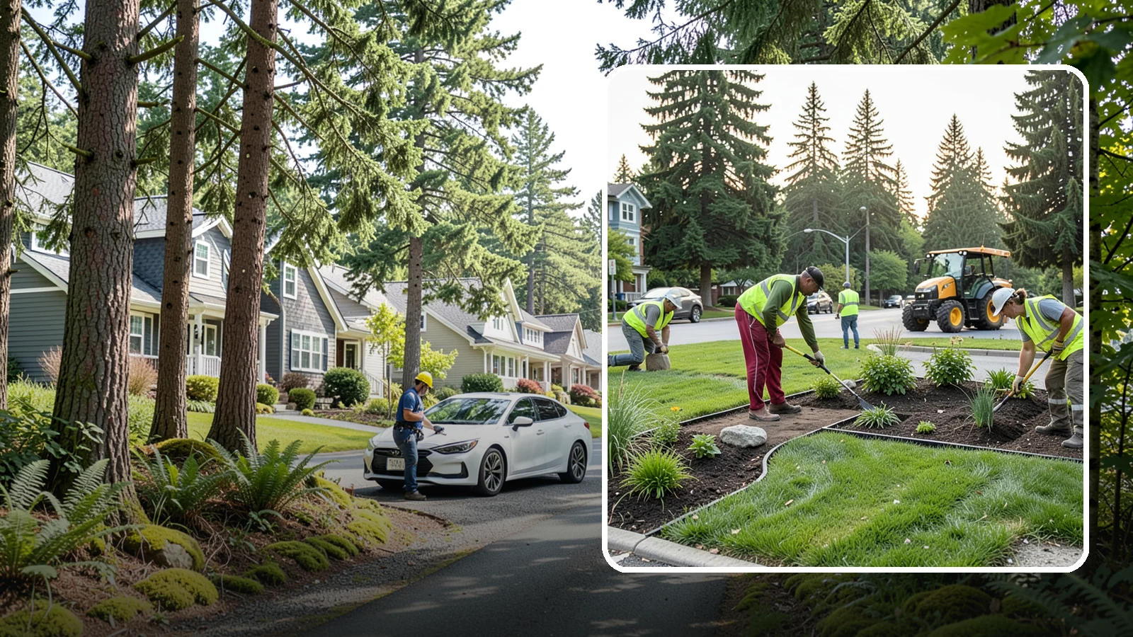 Municipal Landscape Installation in Normandy Park, King County, WA - We build new public landscapes, from plantings and beds to irrigation and hardscape edging, for Western Washington capital and...