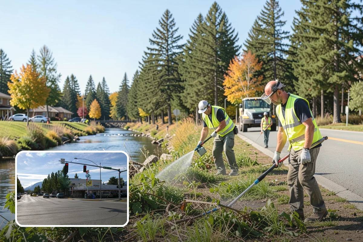 Municipal Landscape Installation in North Bend, King County, WA - Turnkey installation coordinates plants, soil, and irrigation under one contract