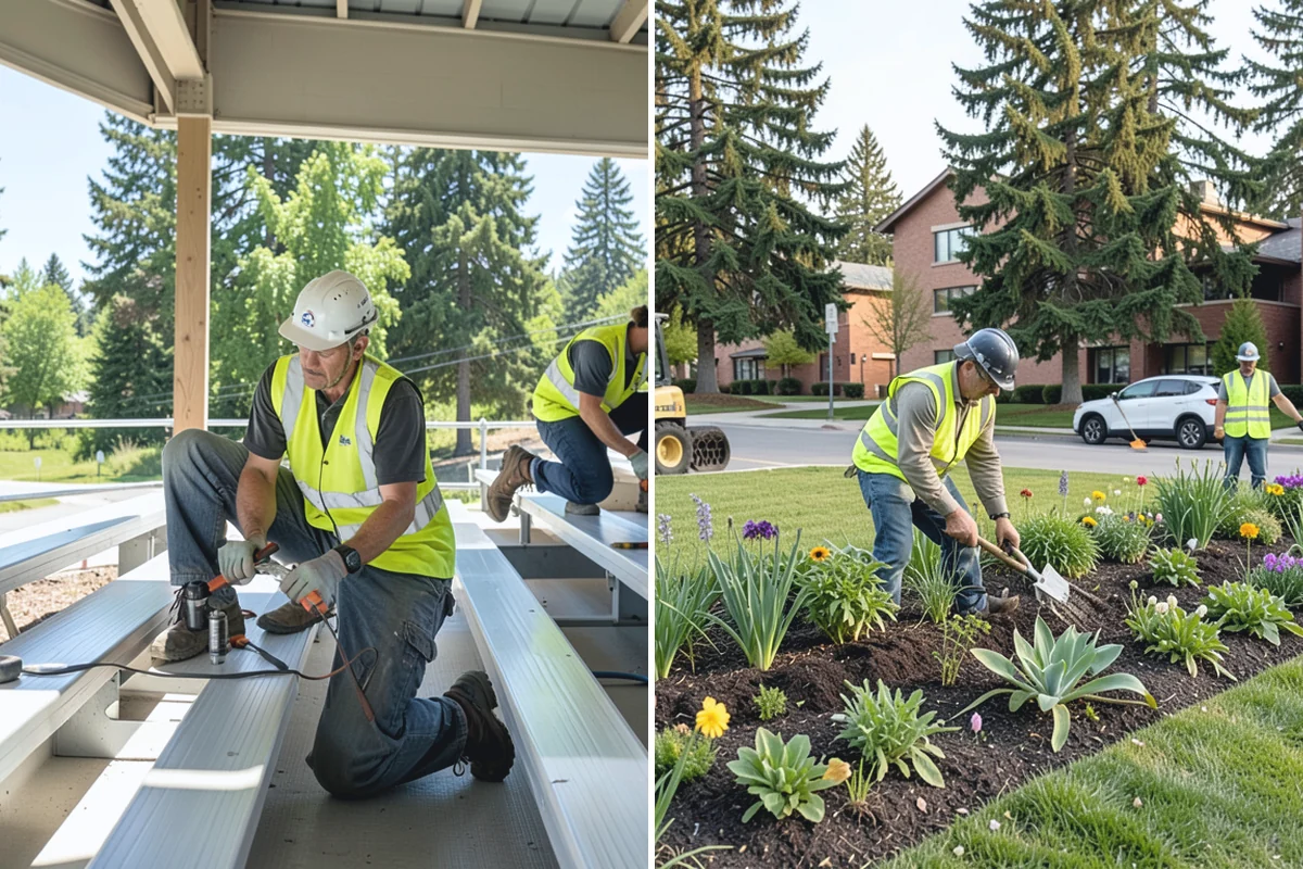 Municipal Landscape Installation in Renton, King County, WA - We review plans and specifications and confirm the plant and material schedule