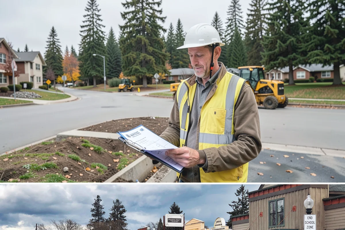 Municipal Landscape Installation in Roy, Pierce County, WA - Installation is best scheduled for fall or spring to give new plantings a mild establishment window ahead of summer stress.
