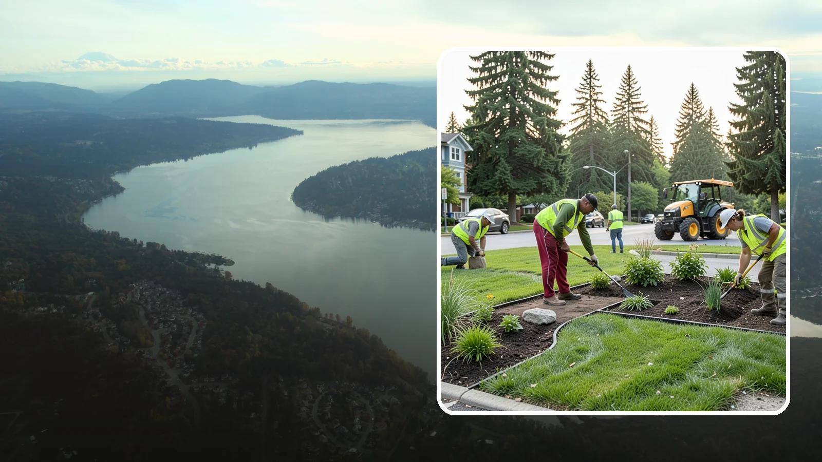 Municipal Landscape Installation in Sammamish, King County, WA - We build new public landscapes, from plantings and beds to irrigation and hardscape edging, for Western Washington capital and...