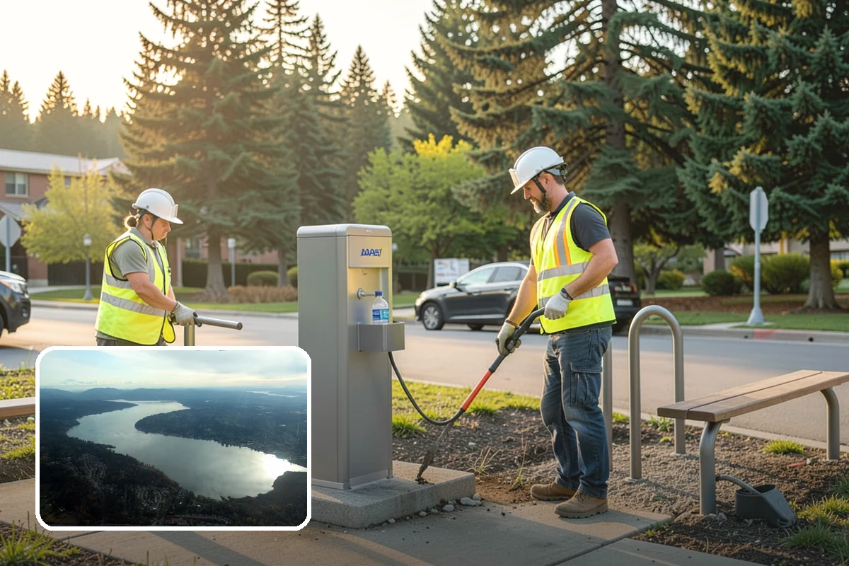Municipal Landscape Installation in Sammamish, King County, WA - Turnkey installation coordinates plants, soil, and irrigation under one contract