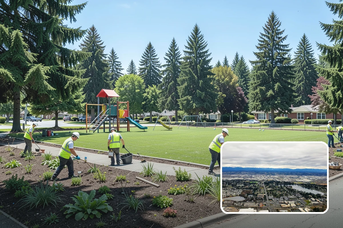 Municipal Landscape Installation in SeaTac, King County, WA - Turnkey installation coordinates plants, soil, and irrigation under one contract