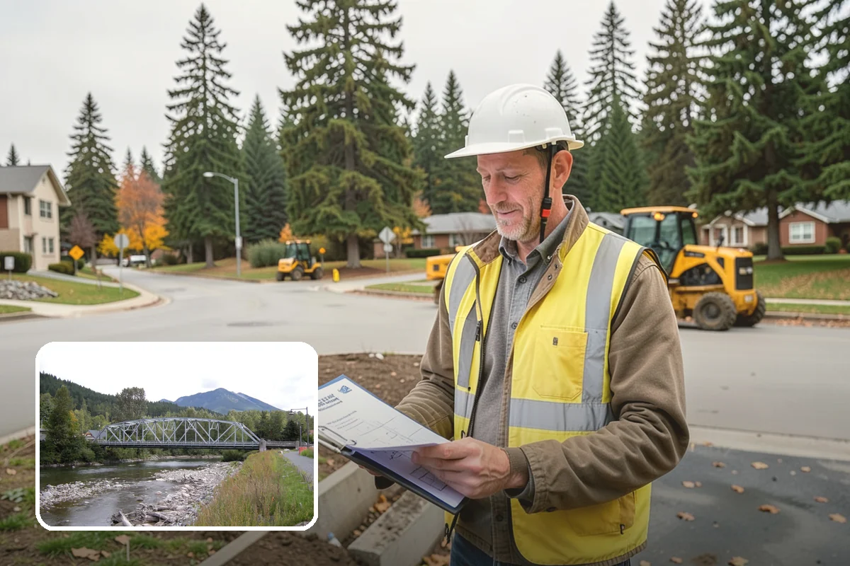 Municipal Landscape Installation in Skykomish, King County, WA - Turnkey installation coordinates plants, soil, and irrigation under one contract