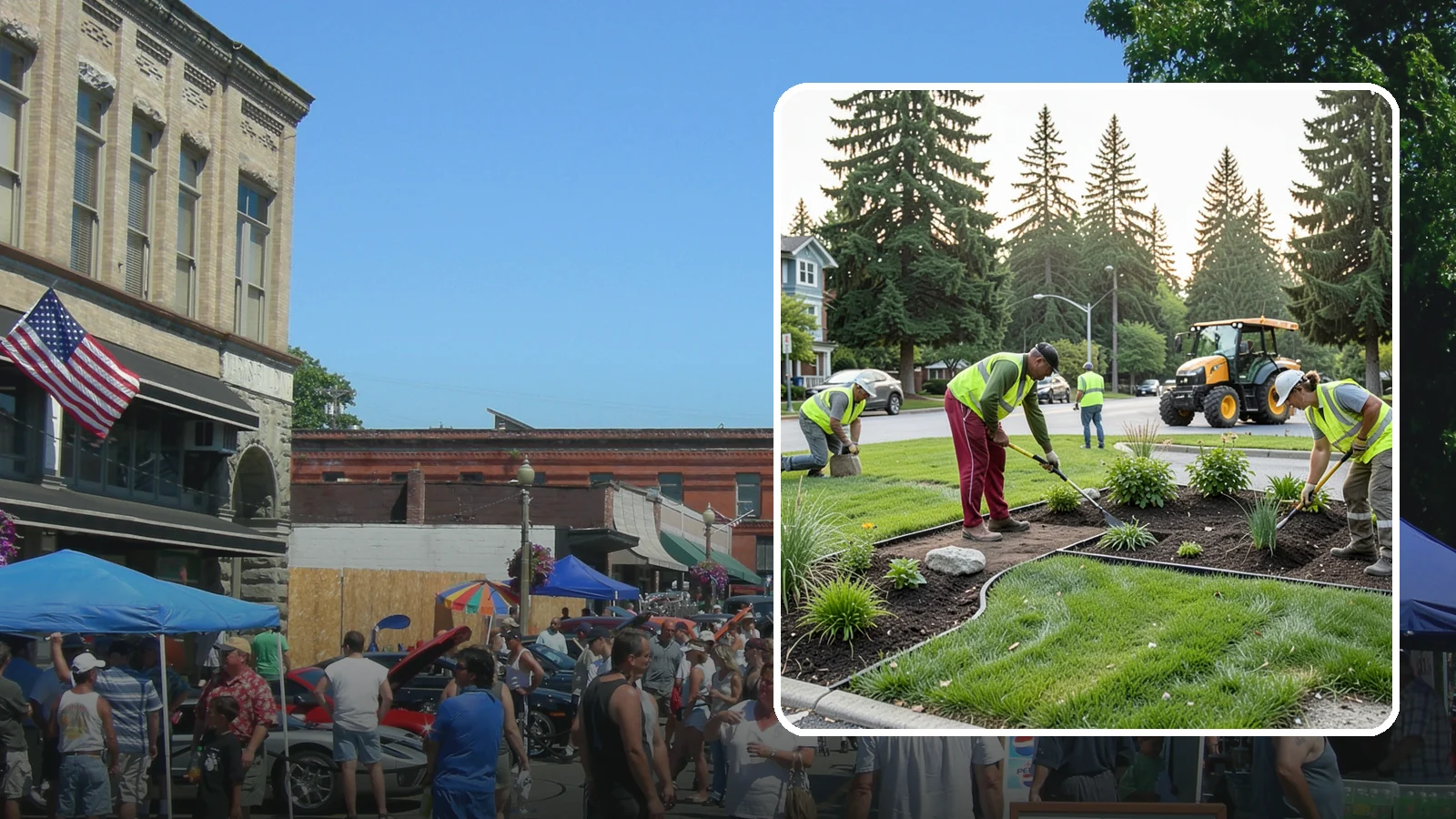 Municipal Landscape Installation in Snohomish, Snohomish County, WA - We build new public landscapes, from plantings and beds to irrigation and hardscape edging, for Western Washington capital and...