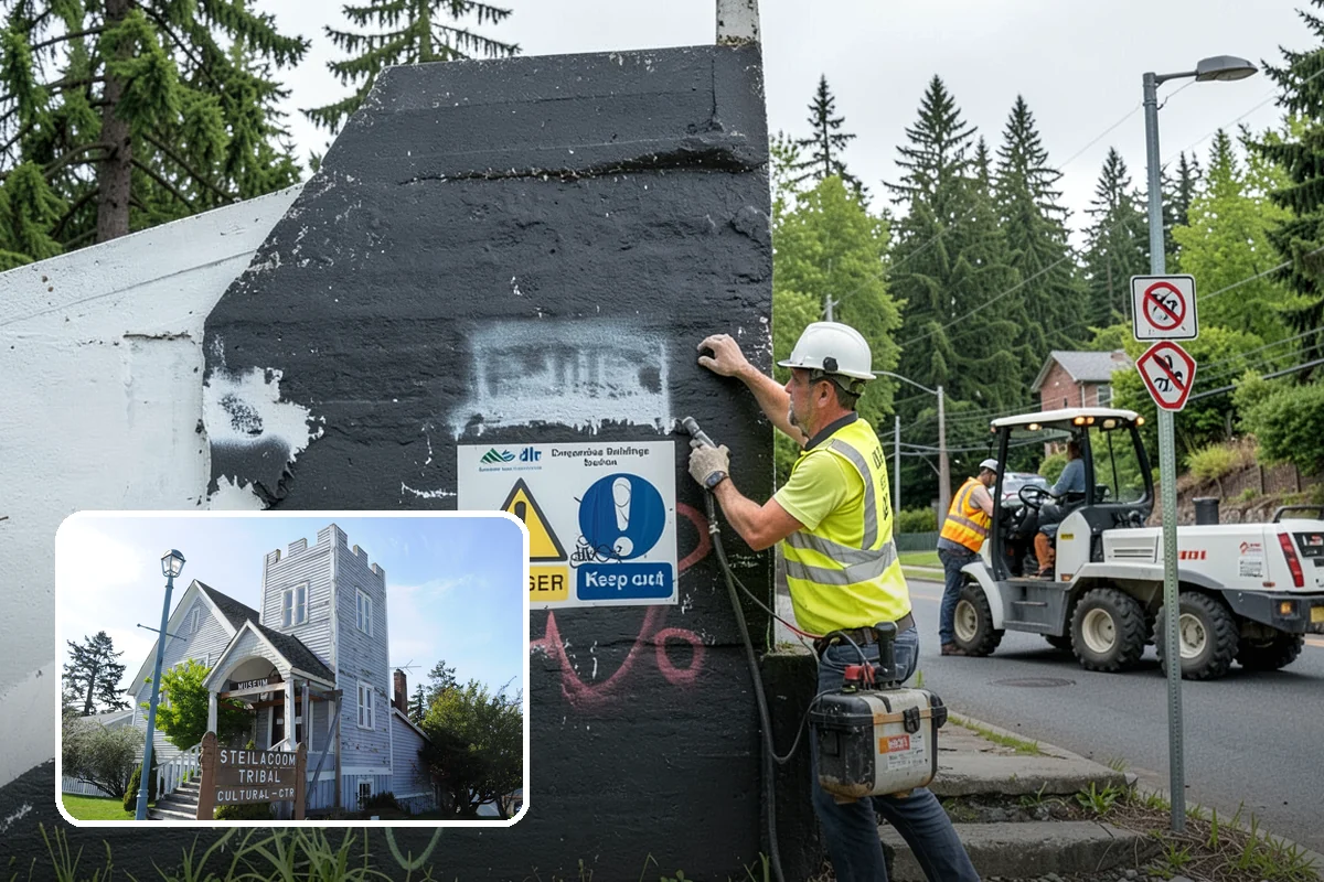Municipal Landscape Installation in Steilacoom, Pierce County, WA - Turnkey installation coordinates plants, soil, and irrigation under one contract