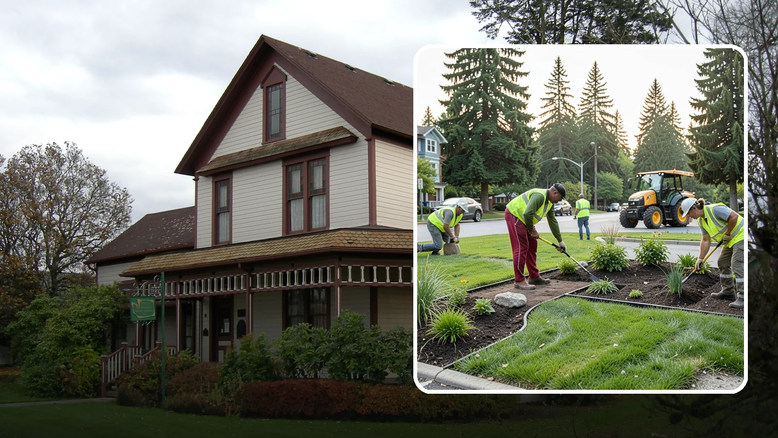 Municipal Landscape Installation in Sumner, Pierce County, WA - We build new public landscapes, from plantings and beds to irrigation and hardscape edging, for Western Washington capital and...