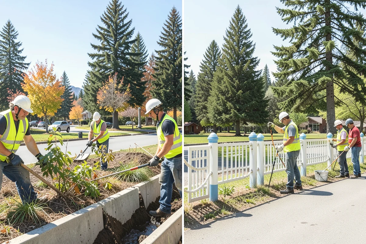 Municipal Landscape Installation in University Place, Pierce County, WA - We review plans and specifications and confirm the plant and material schedule
