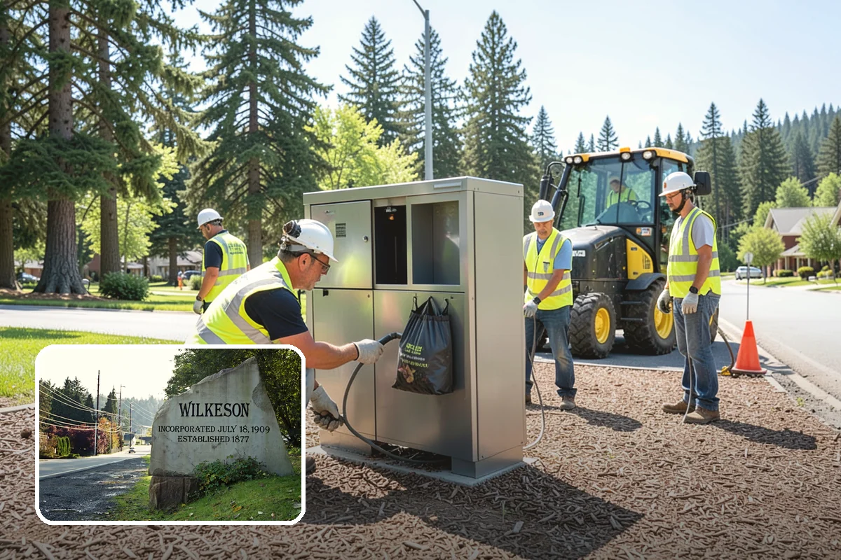 Municipal Landscape Installation in Wilkeson, Pierce County, WA - Turnkey installation coordinates plants, soil, and irrigation under one contract