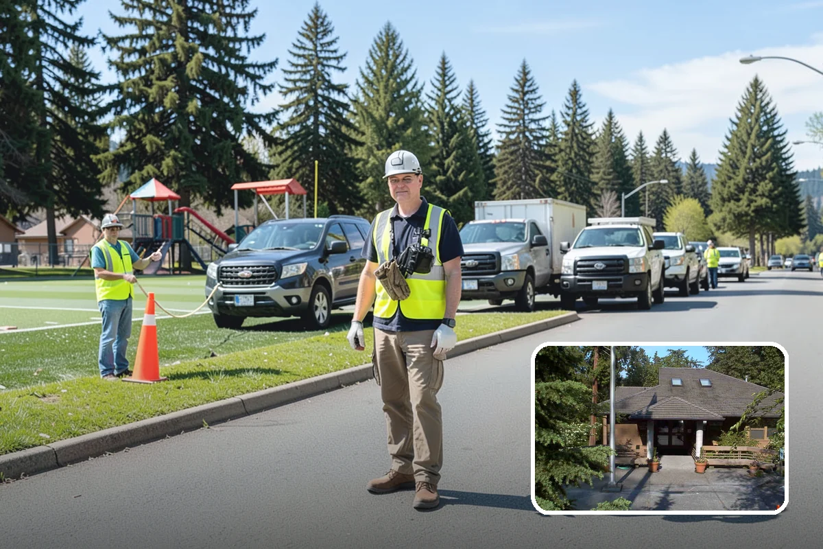 Municipal Landscape Installation in Yarrow Point, King County, WA - Turnkey installation coordinates plants, soil, and irrigation under one contract