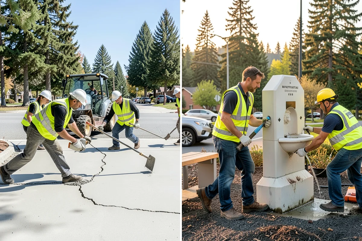 Municipal Landscape Maintenance in Enumclaw, King County, WA - Site inventory and baseline condition assessment across all listed properties
