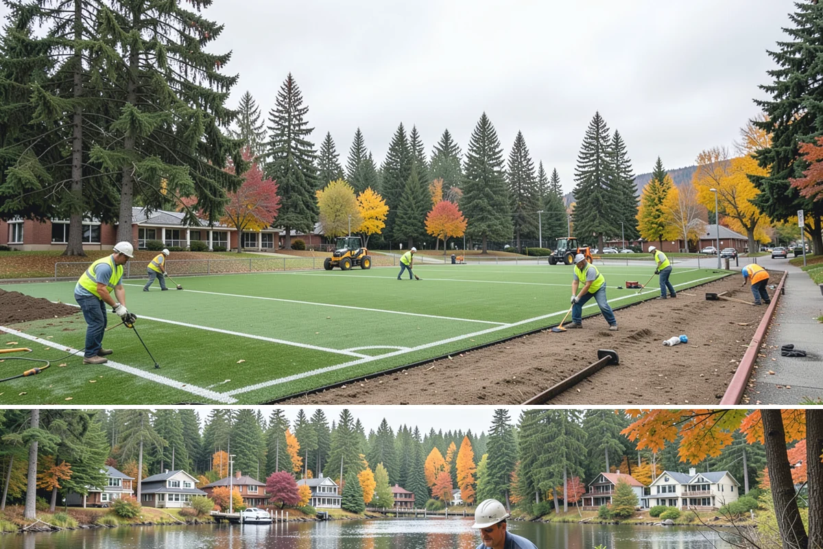 Municipal Landscape Maintenance in La Conner, Skagit County, WA - Growth-season mowing and detail work runs March through October in the maritime Northwest, with reduced winter visits focused on...