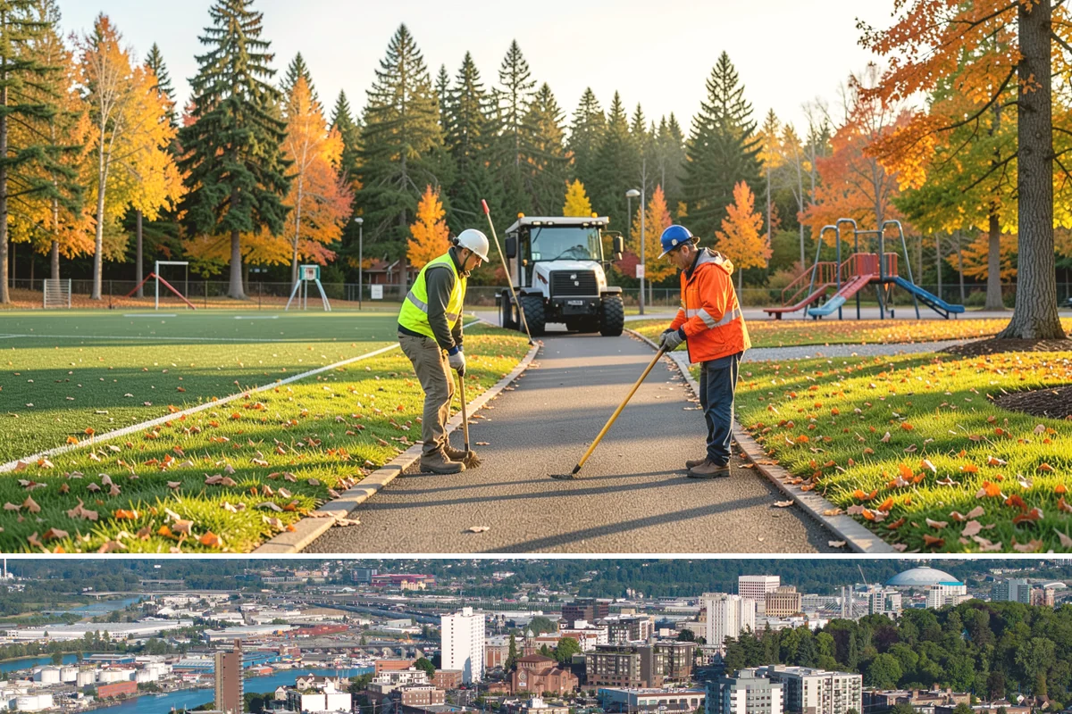 Municipal Landscape Maintenance in Tacoma, Pierce County, WA - Growth-season mowing and detail work runs March through October in the maritime Northwest, with reduced winter visits focused on...
