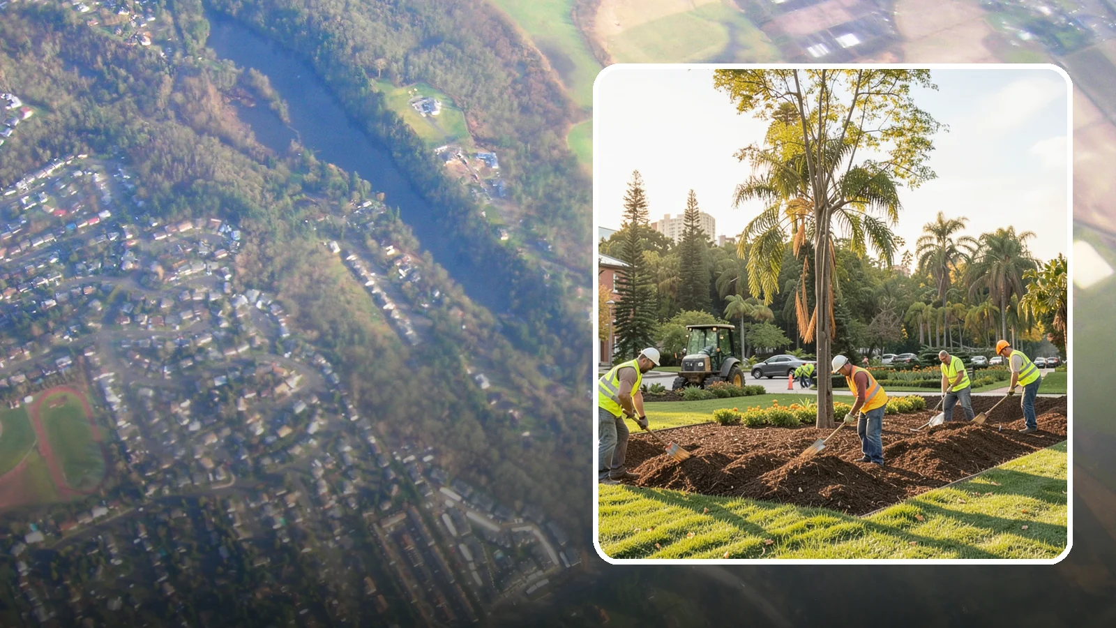 Municipal Mulch Installation in Algona, King County, WA - We install organic mulch in public tree rings, beds, and natural areas to conserve moisture and build soil for Western Washington...