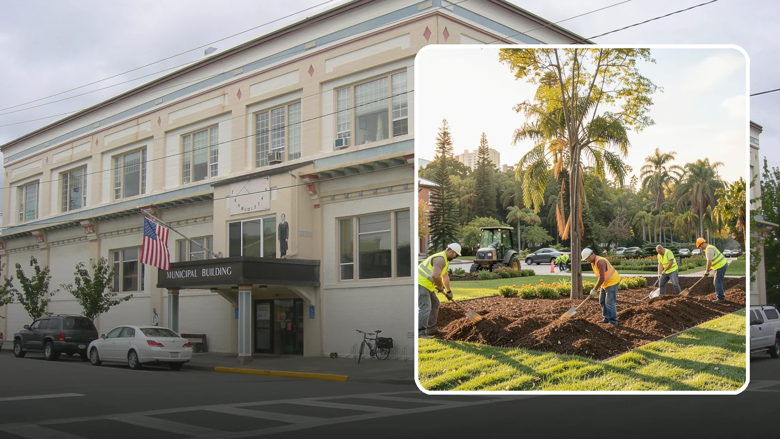Municipal Mulch Installation in Anacortes, Skagit County, WA - We install organic mulch in public tree rings, beds, and natural areas to conserve moisture and build soil for Western Washington...