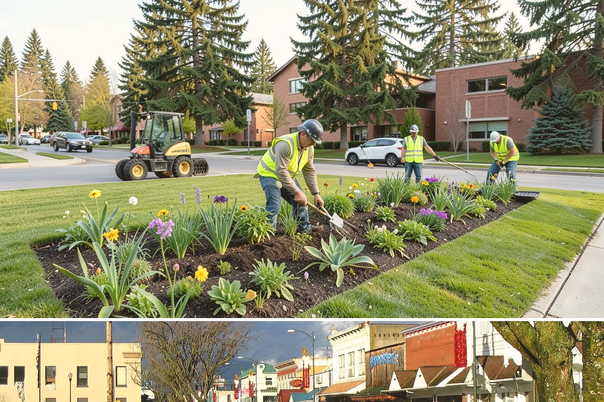 Municipal Mulch Installation in Arlington, Snohomish County, WA - Late spring application maximizes moisture retention through summer, while fall mulching insulates roots ahead of winter.