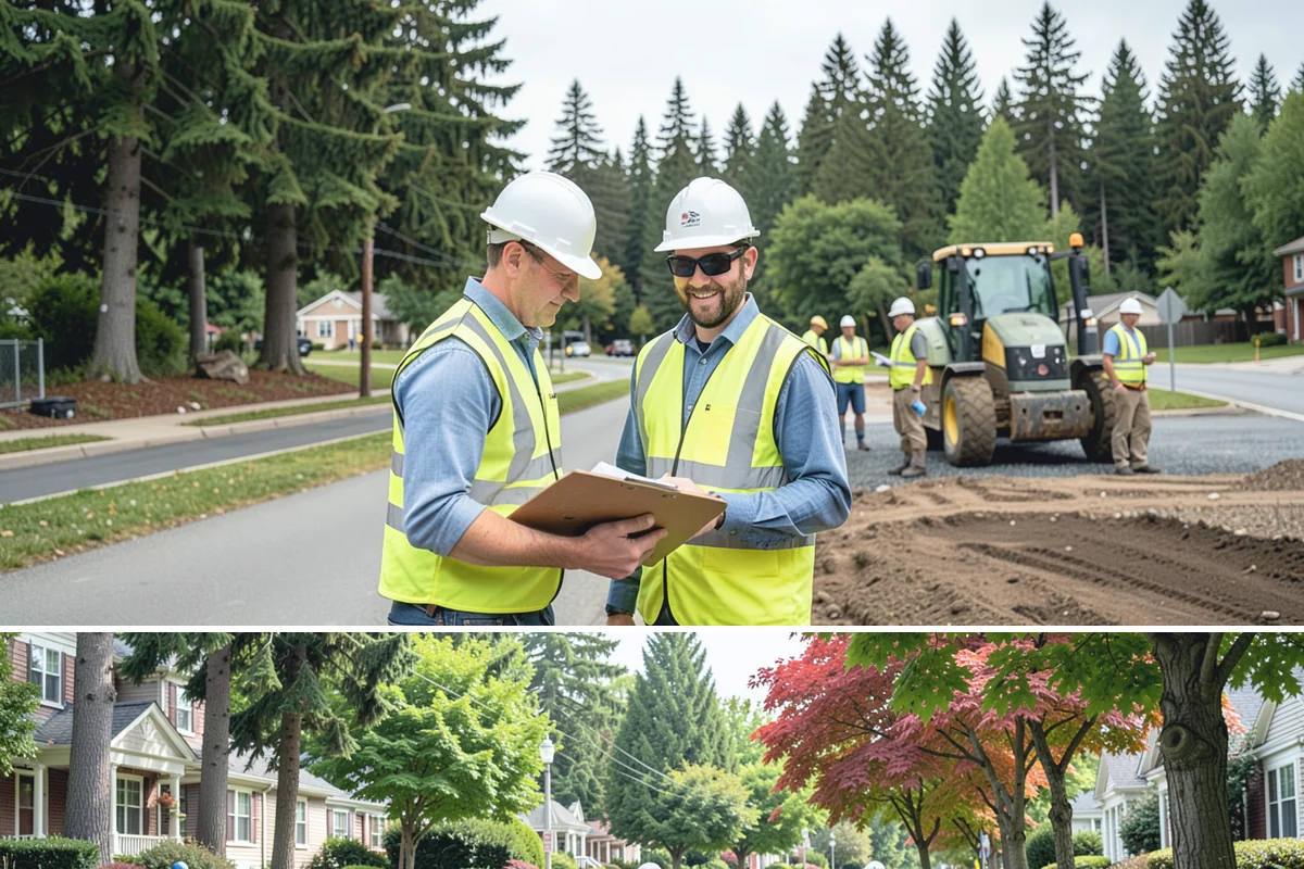 Municipal Mulch Installation in Beaux Arts Village, King County, WA - Late spring application maximizes moisture retention through summer, while fall mulching insulates roots ahead of winter.